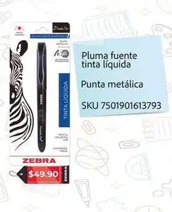 Woolworth Zebra - pluma fuente tinta líquida punta metálica oferta