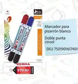 Woolworth Zebra - marcador para pizarrón blanco doble punta cincel oferta