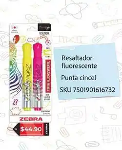 Woolworth Zebra - resaltador fluorescente punta cincel oferta