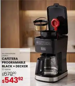 Woolworth Black - cafetera programable 12 tazas oferta