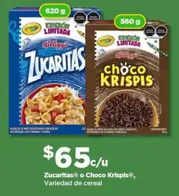 Bodega Aurrerá Kellogg's Zucaritas o Choco Krispis oferta