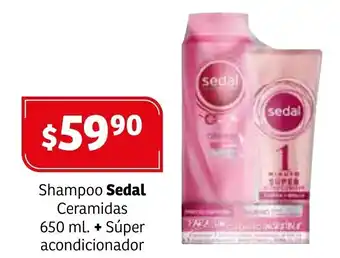 Soriana Híper Shampoo Sedal Ceramidas + Súper Acondicionador 650ml oferta