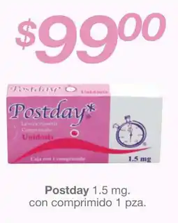 Soriana Súper Postday 1.5 mg oferta