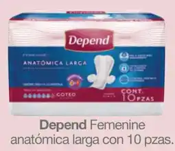Soriana Súper Depend Femenine anatómica larga oferta