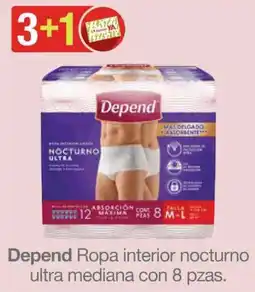 Soriana Súper Depend Ropa interior nocturno ultra mediana oferta