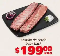 Soriana Híper Baby - costilla de cerdo baby back oferta