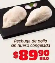 Soriana Híper Pechuga de pollo sin hueso congelada oferta