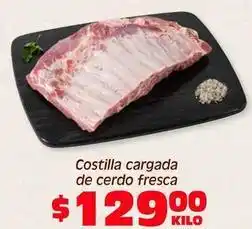 Soriana Híper Fresca - costilla cargada de cerdo fresca oferta