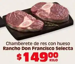 Soriana Híper Don francisco - chamberete de res con hueso oferta