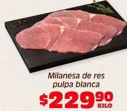 Soriana Híper Milanesa de res pulpa blanca oferta