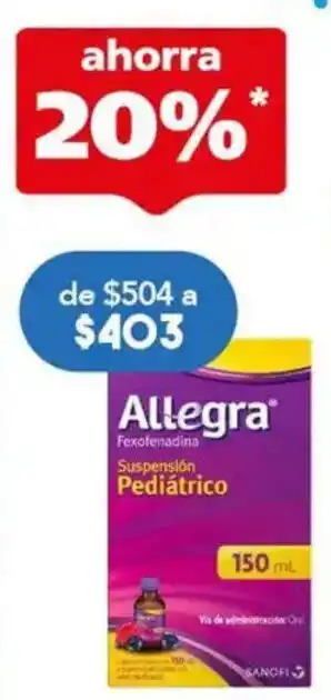 Allegra Fexofenadina Suspensión Pediátrico