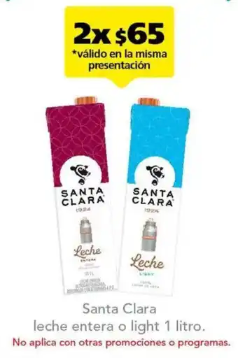 Santa Clara leche entera o light