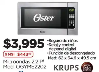 Oster Microondas 2.2 P³