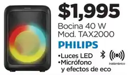 Chedraui Philips Bocina 40 W Mod. TAX2000 oferta
