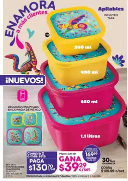 Fuller Fullerettes contenedores cuadrados oferta
