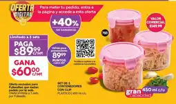 Fuller Fullerettes set de 3 contenedores con clip oferta