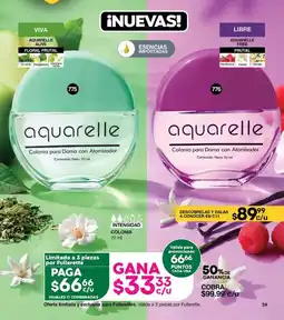 Fuller aquarelle colonia para dama con atomizador oferta