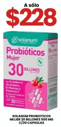 Farmapronto Solanum probioticos mujer 30 billones oferta