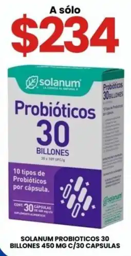 Farmapronto Solanum probioticos 30 billones oferta