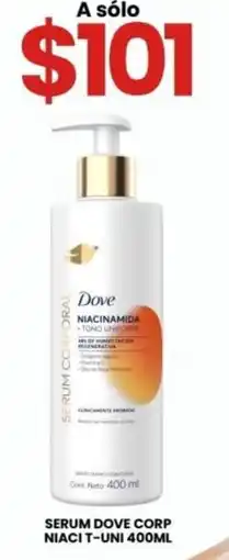Farmapronto Dove serum corporal niacinamida tono uniforme oferta