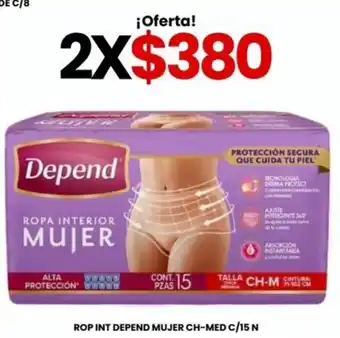 Farmapronto Rop int depend mujer ch-med c/15 n oferta