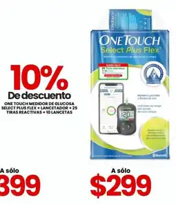 Farmapronto One Touch medidor de glucosa select plus flex oferta