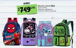 City Club Stitch, minecraft o spiderman ruz mochila infantil kuromi oferta