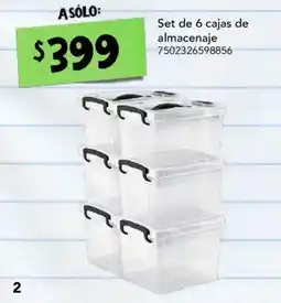 City Club Set de 6 cajas de almacenaje oferta