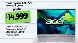 City Club acer laptop swift lite 16" oferta