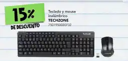 City Club Techzone teclado y mouse inalámbrico oferta