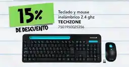 City Club Techzone teclado y mouse inalámbrico 2.4 ghz oferta