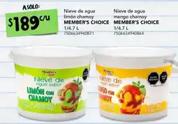 City Club Member's Choice Nieve de agua limón chamoy Nieve de agua mango chamoy oferta