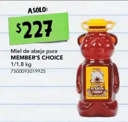 City Club Member's Choice Miel de abeja pura oferta