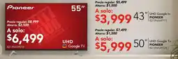 City Club Pioneer 55" uhd google tv oferta