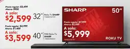 City Club Sharp roku tv 50" oferta