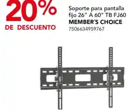 City Club Member's Choice Soporte para pantalla fijo oferta