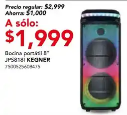 City Club kegner bocina portátil 8" oferta