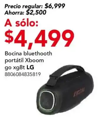 City Club Xboom go xg8t LG oferta