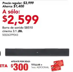 City Club JBL Barra de sonido SB510 cinema 3.1 oferta