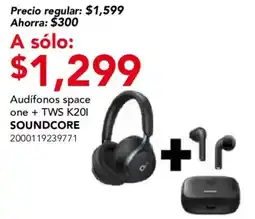 City Club soundcore audífonos space one + tws k201 oferta