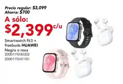 City Club huawei smartwatch fit3 + freebuds oferta