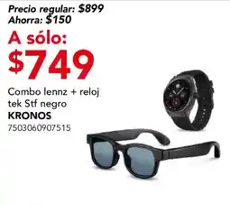 City Club KRONOS Combo lennz + reloj tek Stf negro oferta