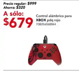 City Club Control alámbrico para XBOX pdq rojo oferta