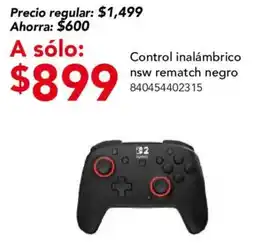City Club Control inalámbrico nsw rematch negro oferta