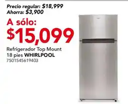 City Club Whirlpool refrigerador top mount oferta