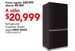 City Club new wave refrigerador 4 puertas 18 pies negro oferta