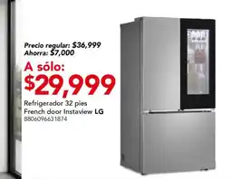 City Club LG Refrigerador 32 pies French door Instaview oferta
