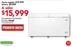 City Club Mabe congelador horizontal oferta