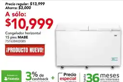City Club Mabe congelador horizontal oferta