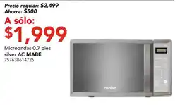 City Club mabe microondas 0.7 pies silver ac oferta